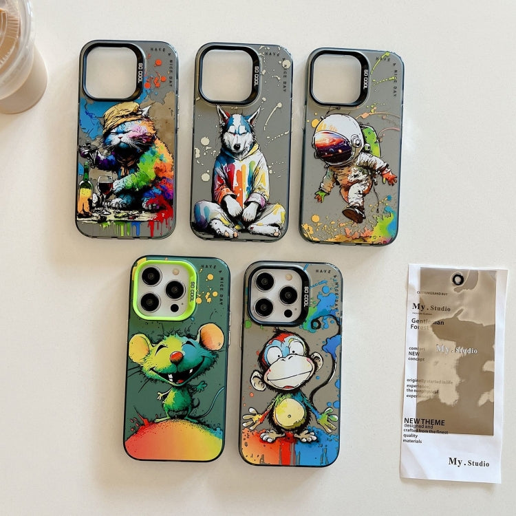 Serie di dipinti a olio con motivo animale PC + custodia per telefono in TPU, For iPhone 7 / 8 / SE 2020