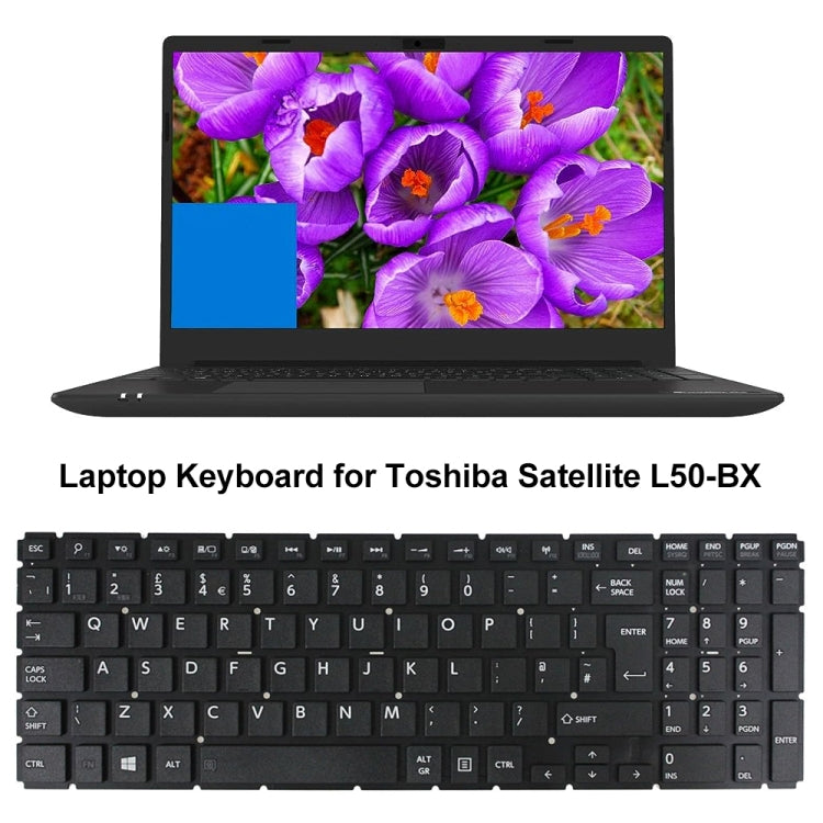 Tastiera ricambio UK per Toshiba L50-BX