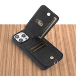 ABEEL Litchi Texture Card Bag Custodia per cellulare in PU, For iPhone 14 Pro, For iPhone 14 Pro Max