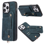 ABEEL Litchi Texture Card Bag Custodia per cellulare in PU, For iPhone 14 Pro, For iPhone 14 Pro Max