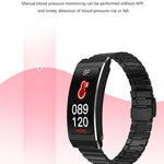 K13S Schermo TFT da 1,14 pollici Cinturino in pelle Smart Calling Bracciale Supporta la gestione del sonno/Monitoraggio dell'ossigeno nel sangue, Leather Strap