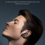 K13S Schermo TFT da 1,14 pollici Cinturino in pelle Smart Calling Bracciale Supporta la gestione del sonno/Monitoraggio dell'ossigeno nel sangue, Leather Strap