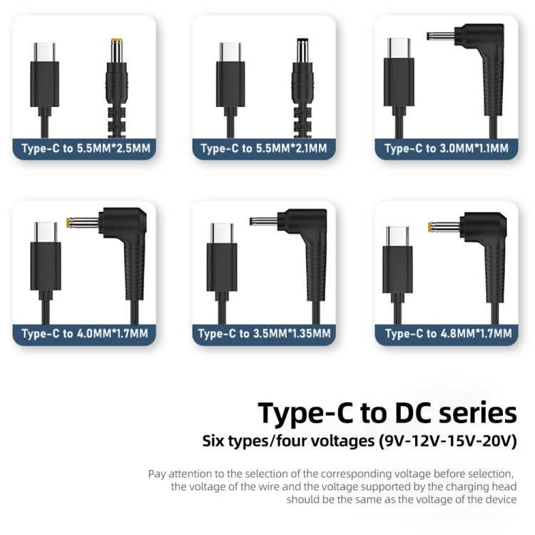 Cavo adattatore da alimentazione CC a USB Tipo C 5,5x2,1 mm