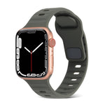 Cinturino in silicone a strisce con fibbia quadrata, For Apple Watch Series 4 44mm