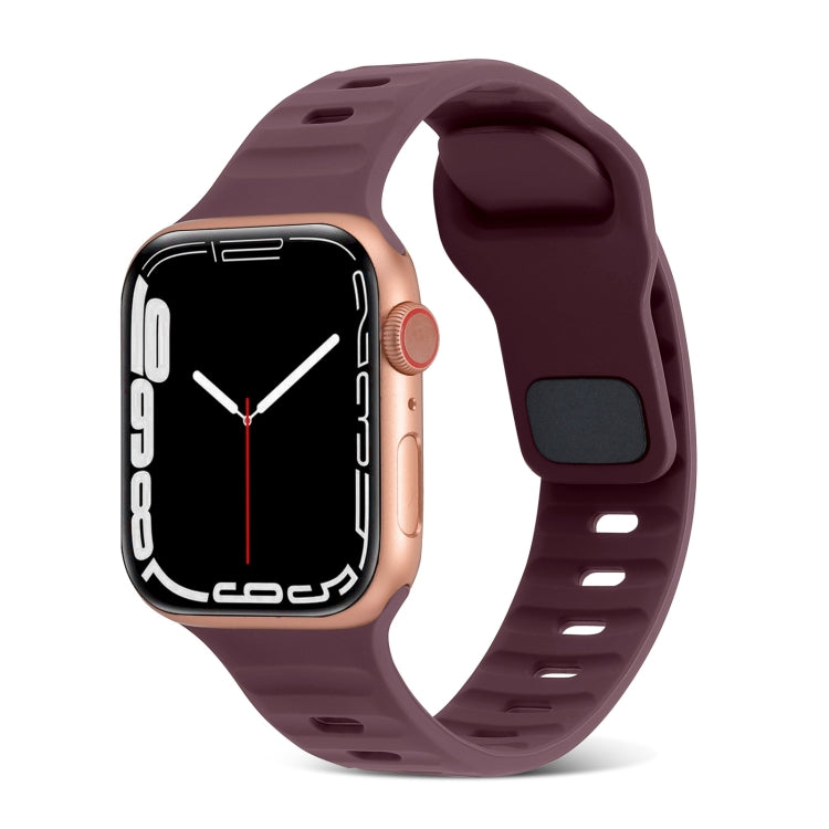 Cinturino in silicone a strisce con fibbia quadrata, For Apple Watch Series 4 40mm