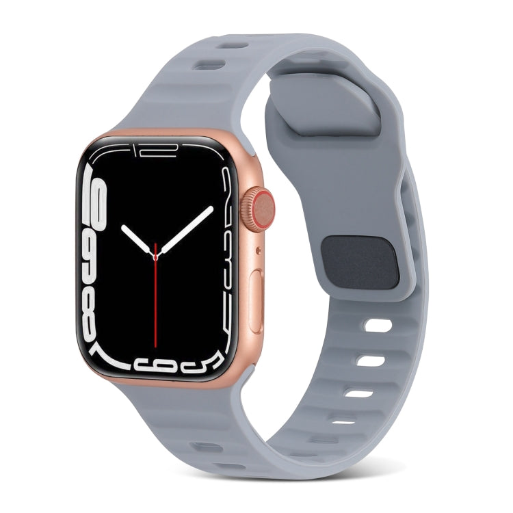 Cinturino in silicone a strisce con fibbia quadrata, For Apple Watch Series 4 40mm