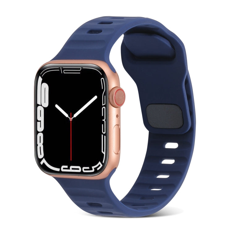 Cinturino in silicone a strisce con fibbia quadrata, For Apple Watch Series 3 38mm