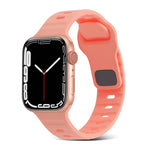 Cinturino in silicone a strisce con fibbia quadrata, For Apple Watch Series 9 45mm