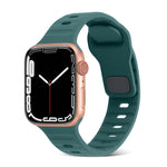 Cinturino in silicone a strisce con fibbia quadrata, For Apple Watch SE 2023 44mm