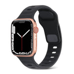 Cinturino in silicone a strisce con fibbia quadrata, For Apple Watch SE 2023 44mm