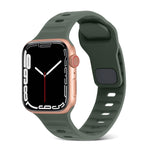 Cinturino in silicone a strisce con fibbia quadrata, For Apple Watch SE 2023 44mm