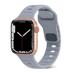 Cinturino in silicone a strisce con fibbia quadrata, For Apple Watch SE 2023 44mm