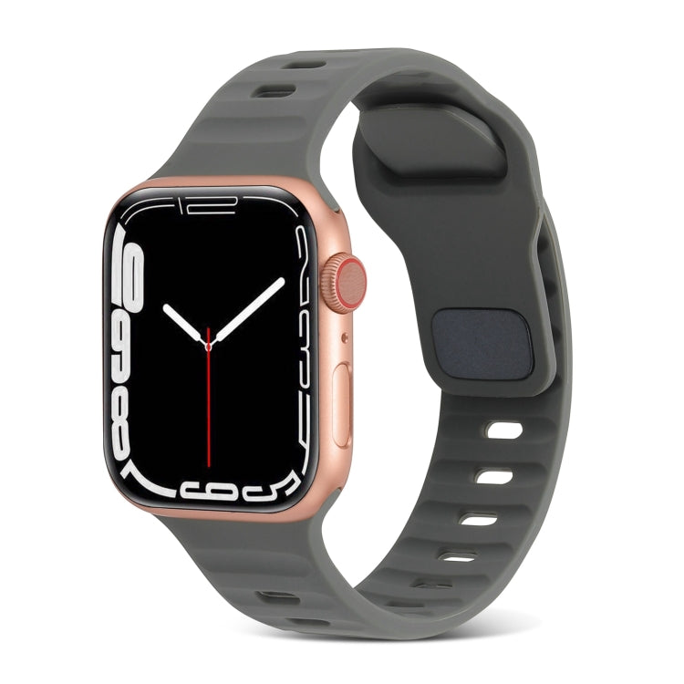 Cinturino in silicone a strisce con fibbia quadrata, For Apple Watch SE 2023 44mm