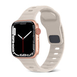 Cinturino in silicone a strisce con fibbia quadrata, For Apple Watch SE 2023 44mm