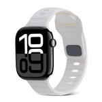 Cinturino in silicone a strisce con fibbia quadrata, For Apple Watch Series 10 46mm