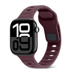 Cinturino in silicone a strisce con fibbia quadrata, For Apple Watch Series 10 46mm