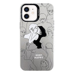 Custodia protettiva per telefono per PC serie argento elettrolitico, For iPhone 12