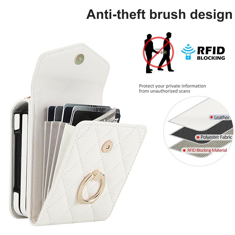 Custodia portafoglio con slot RFID per Samsung Galaxy Z Flip7