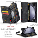 Custodia portafoglio in pelle per Samsung Galaxy Z Fold5