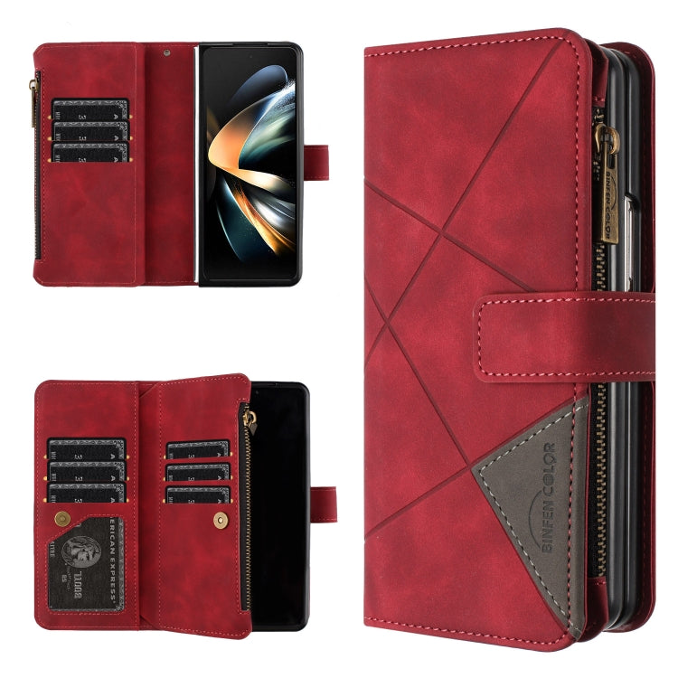 Custodia in pelle con cerniera per Samsung Galaxy Z Fold4