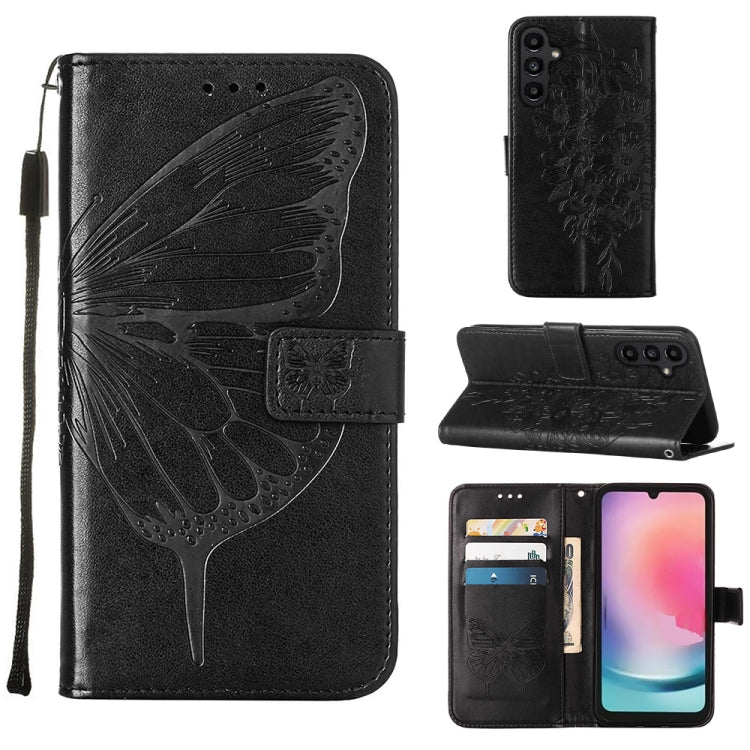 Custodia in pelle con farfalla per Samsung Galaxy A15