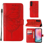 Custodia in pelle con farfalla per Samsung Galaxy A15