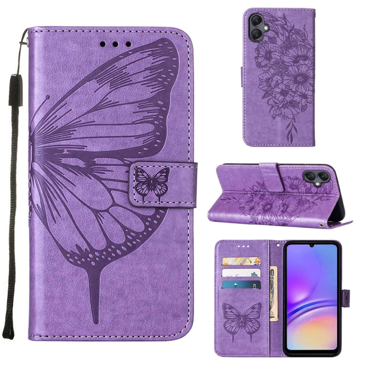 Custodia in pelle con farfalla per Samsung Galaxy A15