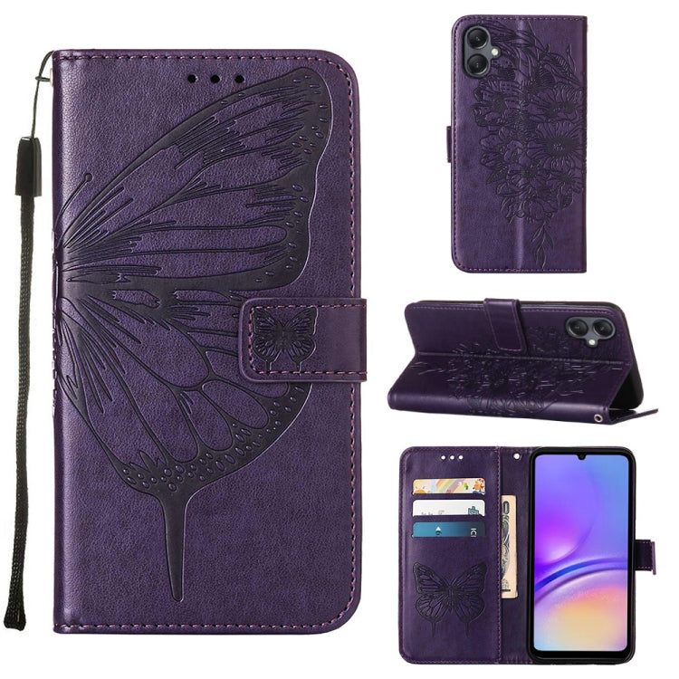 Custodia in pelle con farfalla per Samsung Galaxy A15