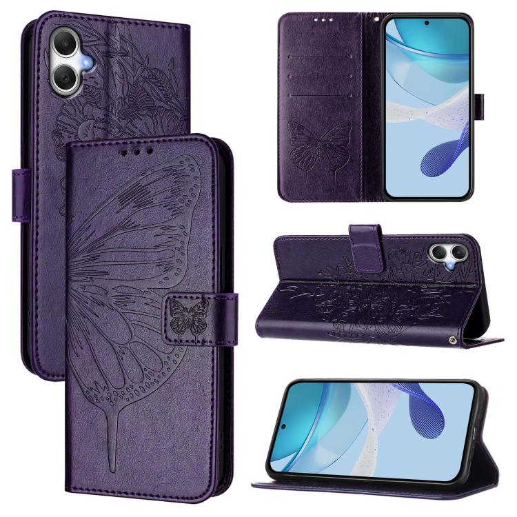 Custodia in pelle con farfalla per Samsung Galaxy A15