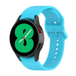 Per Samsung Galaxy Watch 6/6 cinturino classico in silicone con fibbia tinta unita, S Size