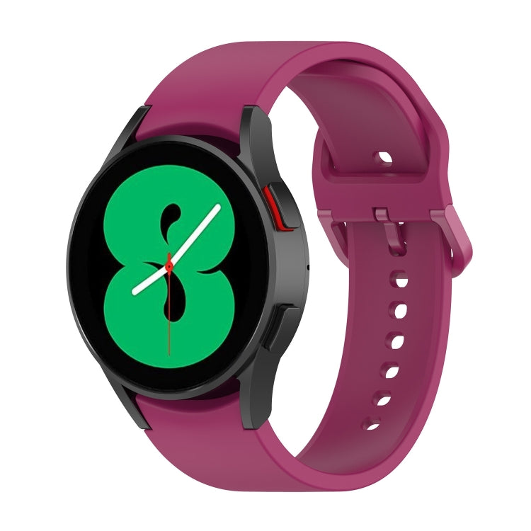 Per Samsung Galaxy Watch 6/6 cinturino classico in silicone con fibbia tinta unita, S Size