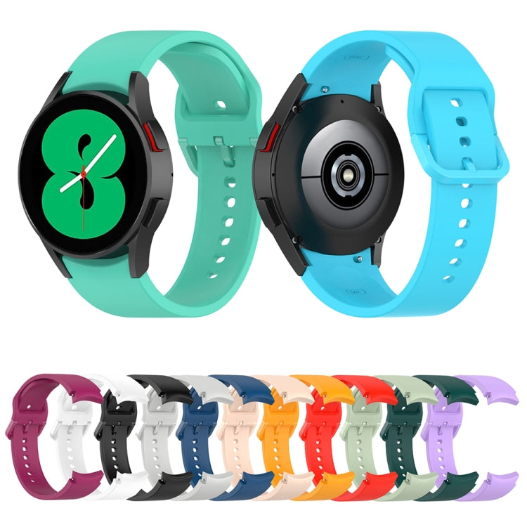 Per Samsung Galaxy Watch 6/6 cinturino classico in silicone con fibbia tinta unita, S Size