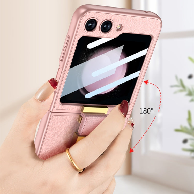 Custodia in pelle con supporto anello per Samsung Galaxy Z Flip5