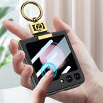 Custodia in pelle con supporto anello per Samsung Galaxy Z Flip5