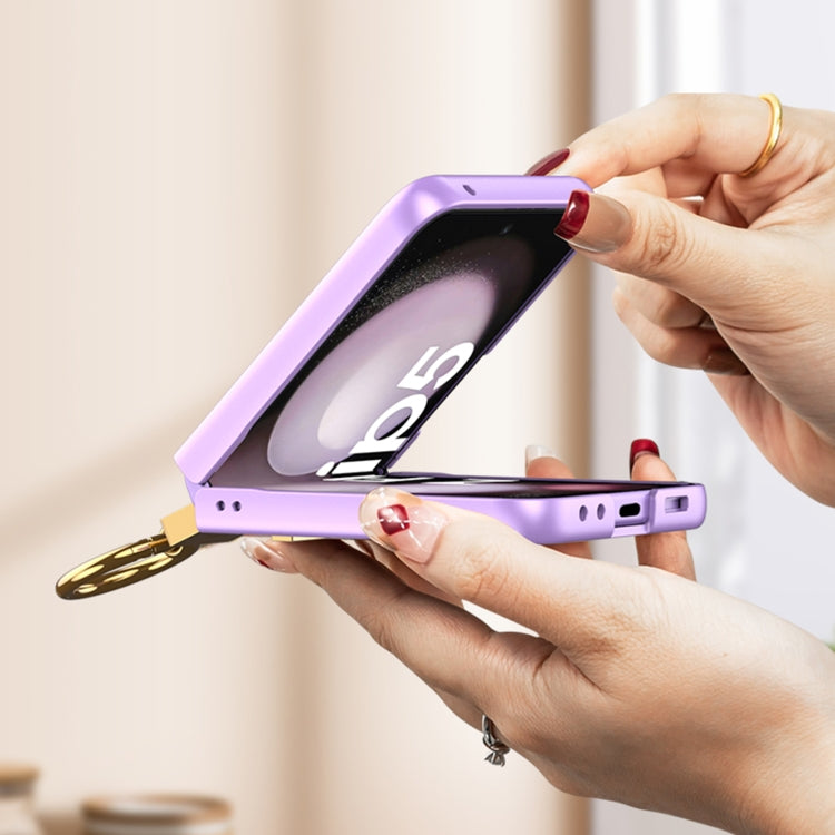 Custodia in pelle con supporto anello per Samsung Galaxy Z Flip5