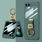 Custodia in pelle con supporto anello per Samsung Galaxy Z Flip5