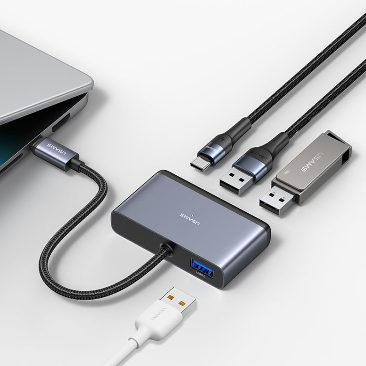 USAMS HUB docking station USB-C 4 in 1 con PD 60W
