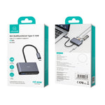 USAMS HUB docking station USB-C 4 in 1 con PD 60W