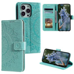 Custodia in pelle goffrata con slot carte per iPhone 16