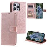 Custodia in pelle goffrata con slot carte per iPhone 16