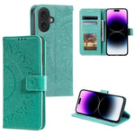 Custodia in pelle goffrata con slot carte per iPhone 16