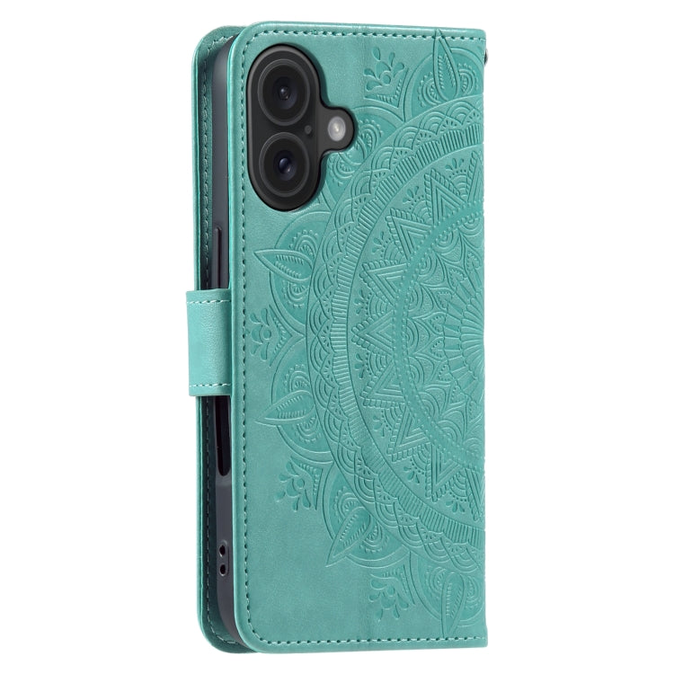 Custodia in pelle goffrata con slot carte per iPhone 16
