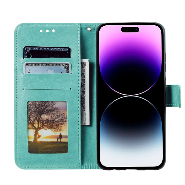 Custodia in pelle goffrata con slot carte per iPhone 16