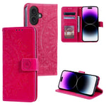 Custodia in pelle goffrata con slot carte per iPhone 16
