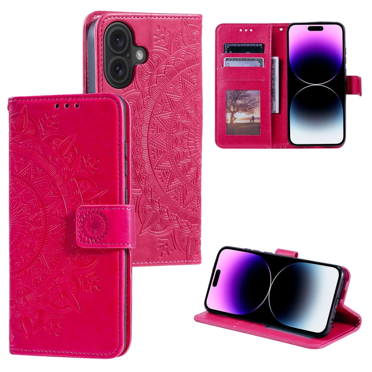 Custodia in pelle goffrata con slot carte per iPhone 16