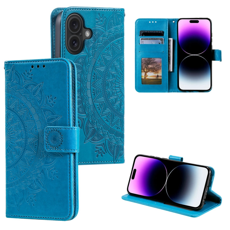 Custodia in pelle goffrata con slot carte per iPhone 16