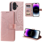 Custodia in pelle goffrata con slot carte per iPhone 16
