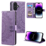 Custodia in pelle goffrata con slot carte per iPhone 16