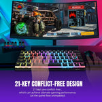 HXSJ L700 Tastiera meccanica RGB cablata 61 tasti