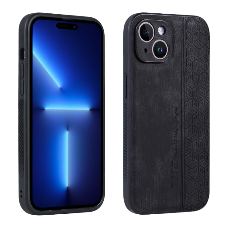 Custodia per telefono AZNS in pelle goffrata 3D, For iPhone 16, For iPhone 15 Pro Max, For iPhone 15 Pro, For iPhone 15 Plus